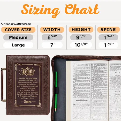 Vista 7 de Christian Art Gifts Funda clásica de Biblia y libro para hombres y mujeres: La oración del Señor - Mateo 6:9-13 inspirador de las Escrituras