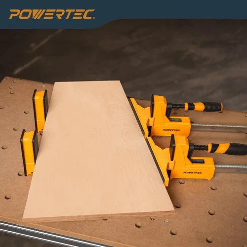Vista 7 de POWERTEC 71368 Abrazaderas paralelas de 24 pulgadas para carpintería Abrazadera de 90 grados de barra de acero resistente con herramienta