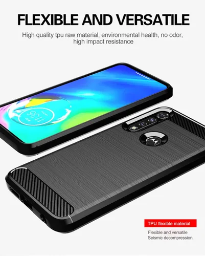 Vista 2 de MAIKEZI - Carcasa para Motorola G Power, 2020, incluye protector de pantalla HD, TPU suave, antiderrame