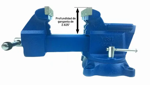 Vista 2 de Tornillos de banco y tubo en combinación, de utilidad, de Yost, Azul, 1