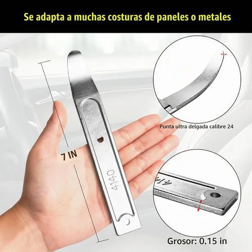 Vista 3 de 4140 Herramienta de palanca, herramienta de extracción de molduras de palanca, mini barra de palanca de bolsillo, herramienta de extracción de panel