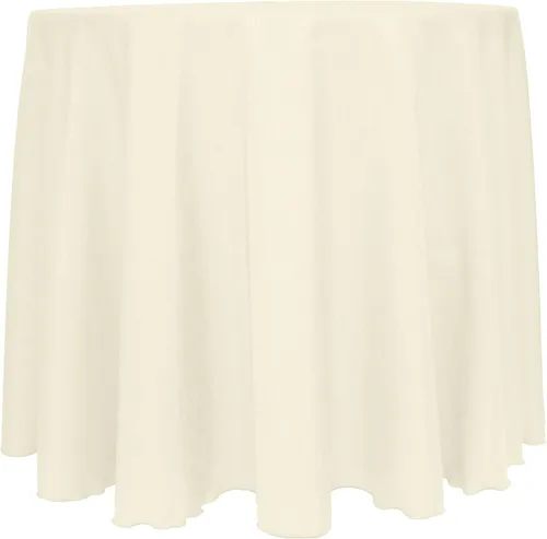 Vista 71 de Mantel reversible de satén Shantung de Ultimate Textile Majestic de 114" redondo, Satin, Paquete de 2