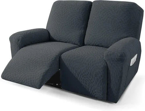 Vista 33 de ZNSAYOTX 2026 Funda elástica para sillón reclinable de 3 piezas (61 cm-94 cm) Fundas súper suaves para silla reclinable con bolsillo grande y lazos
