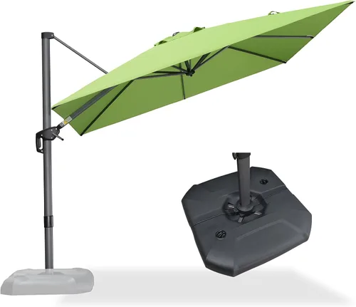 Vista 91 de PURPLE LEAF Paraguas al aire libre con base 8' x 8' protección solar verde Manzana Verde (Apple Green)