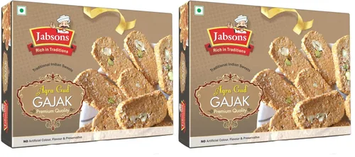 Vista 3 de Jabsons - Agra Gud Gajak (14.11 oz) Maní, Semilla de Sésamo, Anacardú, Pistacho en Jaggery