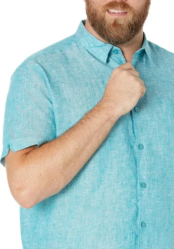 Vista 3 de Cubavera Camisa abotonada de manga corta con un bolsillo para hombre