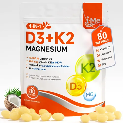 Vista 12 de JME Core Vitamin D3 10,000 UI + K2 MK-7 200 mcg Suplemento vitamínico D3K2