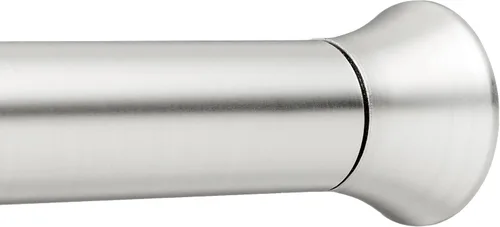 Vista 8 de Amazon Basics Barra de cortina de tensión de resorte resistente ajustable, sin perforación/sin agujeros, 54-90 pulgadas, negro, remate clásico