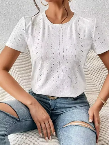 Vista 3 de Camiseta de verano para mujer, diseño de árbol de coco y arena, con estampado de sol, sal y arena, camiseta de manga corta para vacaciones