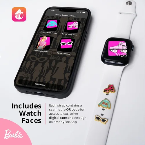 Vista 4 de MobyFox Paquete de 3 dijes de correa de reloj con licencia oficial, compatibles con Apple y Android Watch (correa de reloj no incluida)