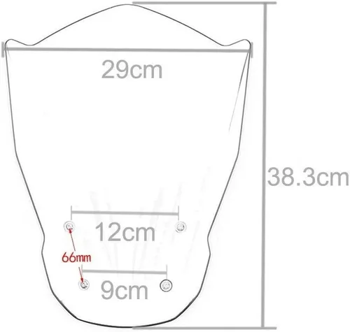Vista 3 de GLoyer Motorcycle Windshield Windshield Windscreen Wind Deflector with Mounting Bracket Compatible with MT-07 FZ-07 2013 2014 2015 2016 2017 Light