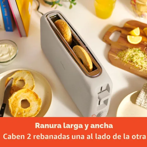 Vista 3 de bella Tostadora delgada de 2 rebanadas, utensilios de cocina Fits-anywhere™, control de tostado de 6 ajustes con botones de recalentamiento