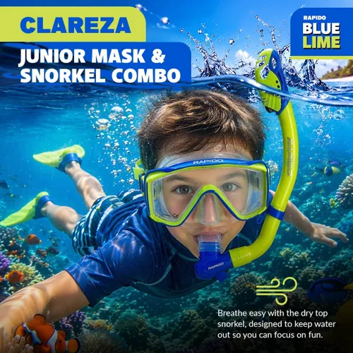 Vista 2 de Phantom Aquatics Rapido Clareza Junior Mask and Snorkel Combo