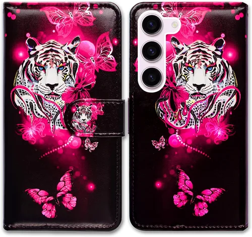 Vista 27 de Bcov Funda para Galaxy S23 Fe, funda de piel con tapa y función atril para Samsung Galaxy S23 FE
