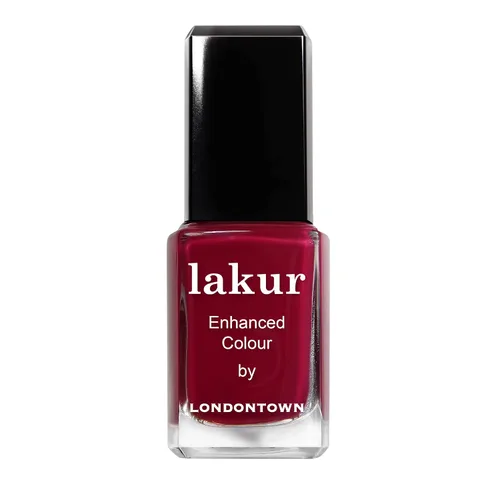 Vista 21 de LONDONTOWN Lakur Nail Polish - Red, Long-Lasting, Streak-Free, Chip-Resistant 21+ Free Non-Toxic Vegan Nail Color, Strengthens & Hydrates Nails