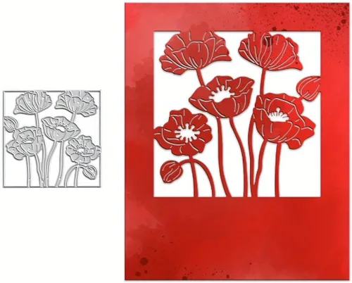 Vista 7 de Lapoo Troquel de Corte de Metal de Flores para Álbumes de Recortes - Plantillas de Corte Duraderas para Álbumes de Recortes DIY, Álbumes de Fotos