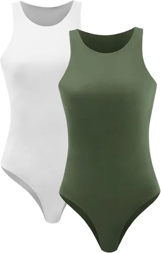 Vista 43 de Body sexy para mujer con cuello halter, body de moda sin mangas, paquete de camisetas sin mangas
