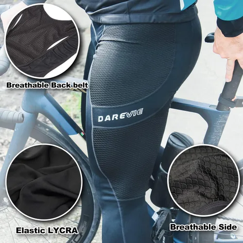 Vista 5 de Darevie Mallas de ciclismo para hombre, almohadilla de gel 3D para primavera y verano, pantalones de ciclismo de compresión, mallas de ciclismo