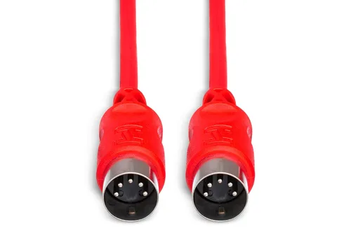 Vista 4 de Hosa Cable MIDI MID-305RD, DIN de 5 pines a la misma, 5 pies