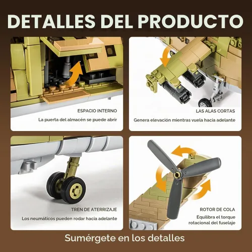 Vista 5 de DAHONPA MI-24S Helicóptero de Utilidad Media Militar del Ejército Conjunto de Ladrillos de Construcción de Avión, 850+ Piezas Bloques