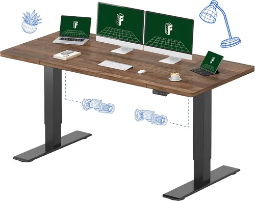 Vista 24 de FLEXISPOT Escritorio Eléctrico de Pie de Una Pieza, 40 x 24 Pulgadas Escritorio Ajustable con Superficie Sin Costuras, Controlador de Memoria