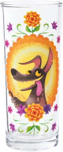 Vista 5 de Silver Buffalo Disney Pixar Coco - Juego de 4 vasos con diseño del Día de los Muertos, 10 onzas