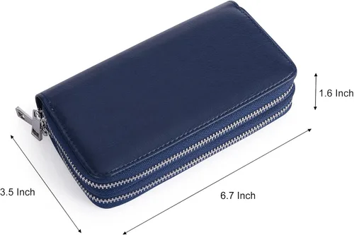 Vista 3 de Abberry Cartera de pulsera con doble cremallera para mujeres, mujeres y niñas