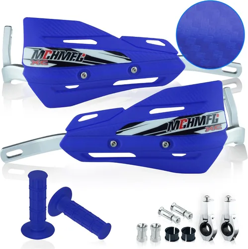 Vista 12 de Paramanos de moto de cross con empuñaduras, protectores de mano de motocicleta de 7/8 pulgadas y 1 1/8 pulgadas para cuatrimoto, soporte universal
