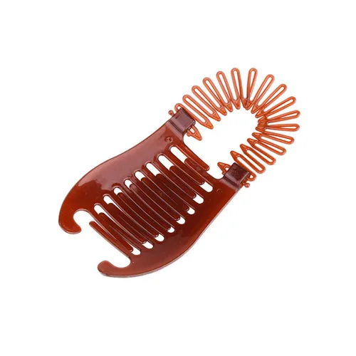 Vista 5 de 3 peines alargados de plástico entrelazados para el cabello, pinzas para el cabello de dos lados, accesorios para el cabello para cola de caballo