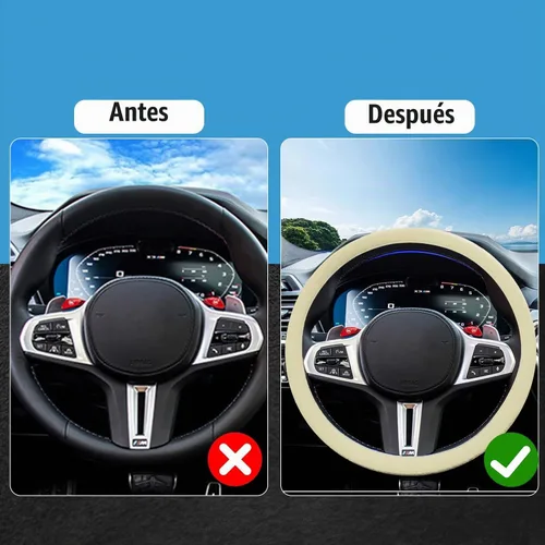 Vista 3 de JDDRY Funda para volante, protector de silicona para volante, funda universal para volante de vehículo, funda protectora para volante