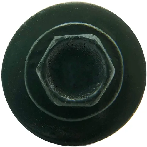 Vista 143 de 12 tornillos para techos de metal gris ABC de 1-1/2 pulgadas, cabezal de arandela hexagonal, arranque automático/roscado, arandela EPDM. 1 bolsa
