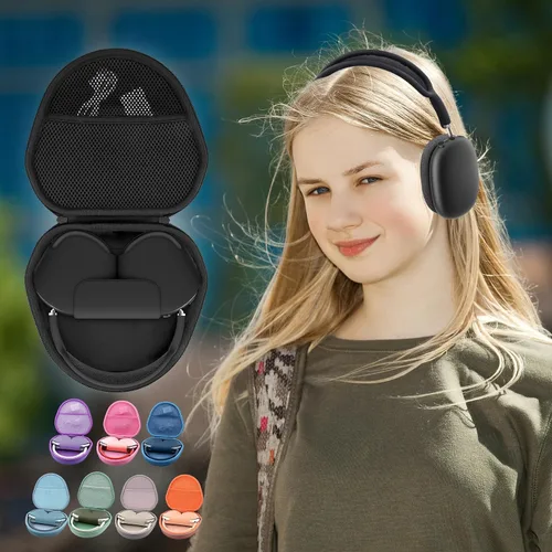 Vista 8 de khanka Funda para auriculares inalámbricos Apple Airpods Max/Max 2, color Negro