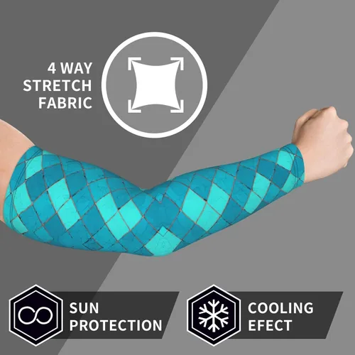 Vista 6 de Acuarela Limón Enfriamiento Brazo Mangas Cubierta UV Protección Solar para Mujeres Golf Brazo Mangas 1 Par, Estrella de mar de tortuga oceánica
