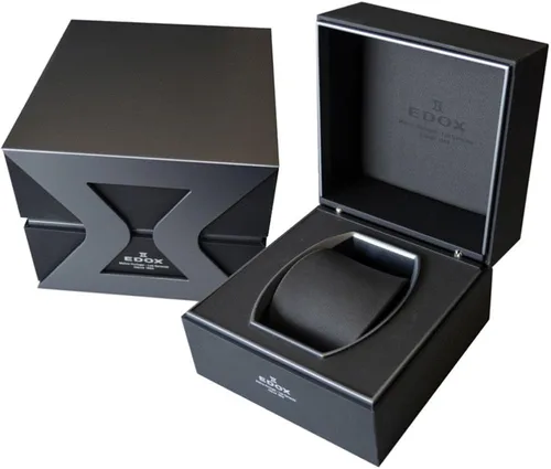 Vista 2 de Edox - Reloj analógico automático para hombre 1693in correa de goma color negro