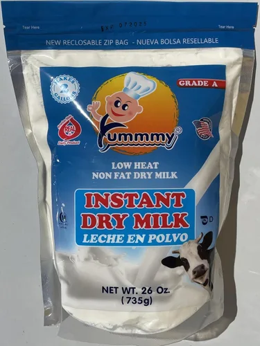 Vista 5 de Yummmy Leche en Polvo, leche seca instantánea sin grasa de 26 onzas, grado A, certificado Kosher Halal, producto de EE. UU