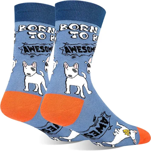 Vista 4 de PanPacSight Calcetines Bulldog Goat Alpaca Lama, para hombre, divertido, novedoso, patrón de animales, fiesta, regalo de calcetín loco