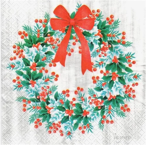 Vista 6 de AM Décor - 20 servilletas perfumadas de papel de almuerzo de 3 capas para cena de Navidad, decoración de decoupage - 13 x 13 pulgadas (desplegado)