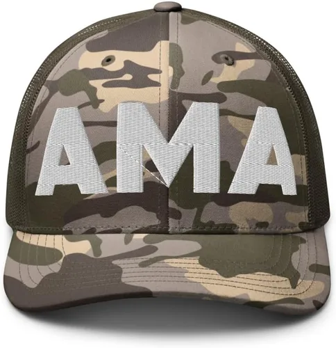 Vista 7 de Hogue WS LLC AMA Airport Hat (Embroidered Camouflage Trucker Cap) Flying to Amarillo Airport Gift