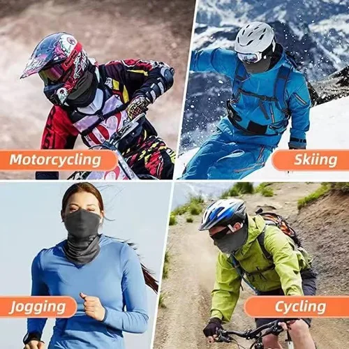 Vista 6 de YALUYALU Half BalaclavaNeck Warmer Gaiter for Men & Women, Ski Mask Face Scarf for Skiing, Fishing, Hiking, Cycling