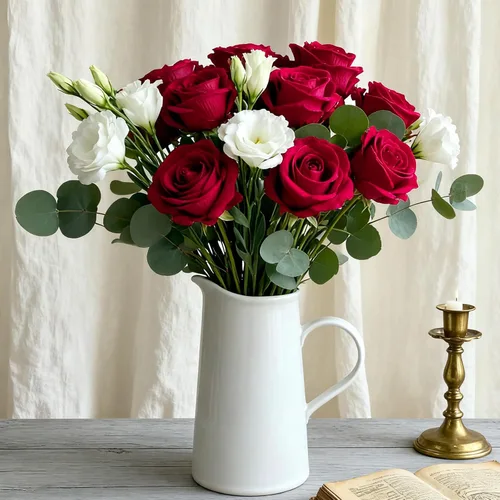 Vista 8 de 100 rosas artificiales rojas a granel, ramo de rosas artificiales de seda de terciopelo con tallos para decoración de bodas, flores falsas