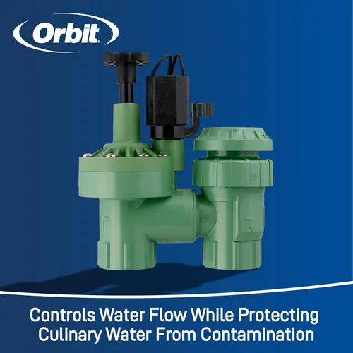 Vista 5 de Orbit 57604 - Paquete de 3 válvulas antisifón automáticas de 1 pulgada FPT serie 100 con control de flujo y reductor de 3/4 pulgadas