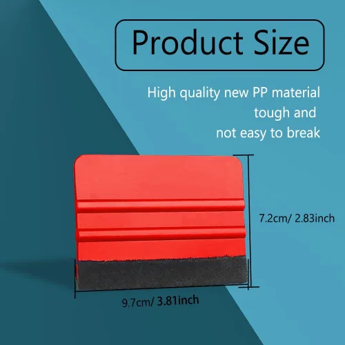 Vista 2 de 10 espátulas de vinilo con borde de fieltro, herramienta aplicadora de raspador de calcomanías para envoltura de vinilo de automóvil, tinte de Rojo