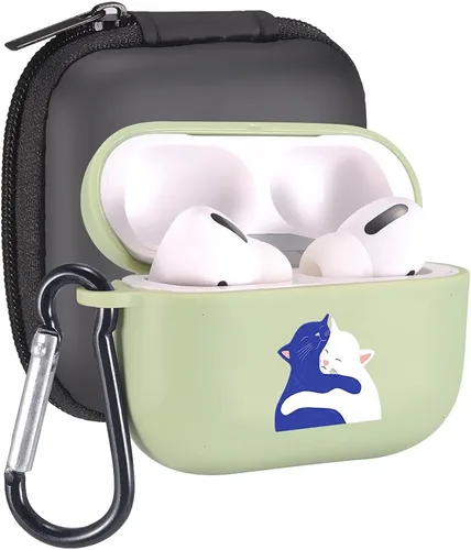 Vista 45 de Funda de mariposas rosas para AirPods Pro con llavero, diseño de animales lindos funda protectora de TPU suave compatible con AirPods Pro Charging