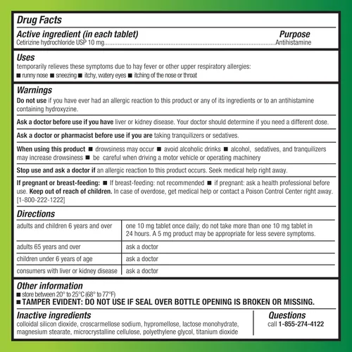 Vista 3 de Amazon Basic Care - Pastillas All Day Allergy de 10 mg de diclorhidrato de cetirizina, antihistamínico, 90 comprimidos