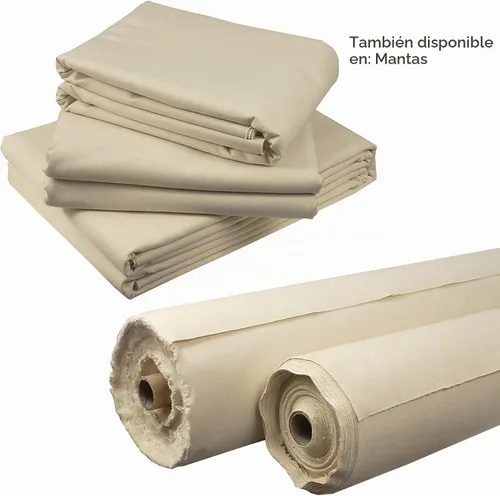 Vista 4 de Creative Mark Rollo de lona de pato de algodón sin imprimar - Rollo de pato militar de 10 oz - 60 pulgadas x 30 yardas - Lienzo de textura lisa