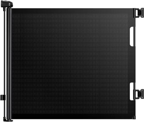 Vista 15 de HAMOPY - Puertas retráctiles para bebé, 33 pulgadas de alto, puerta de bebé extra ancha de hasta 71 pulgadas, puerta de malla autoblocante duradera