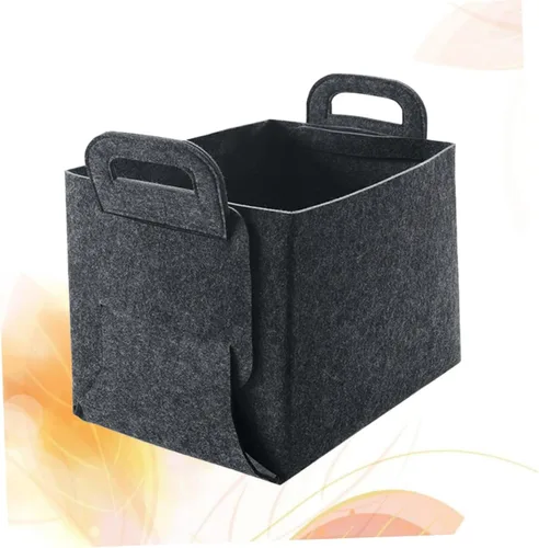 Vista 7 de Cesta organizadora de fieltro resistente, cesta de almacenamiento plegable para juguetes, libros, ropa, lavandería, tamaño mediano