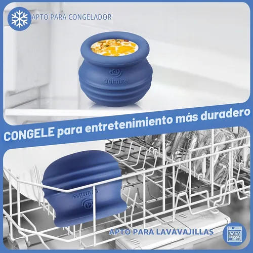 Vista 5 de Juguete dispensador de golosinas para perros, rompecabezas interactivo de larga duración para perros, juguete de enriquecimiento rellenable