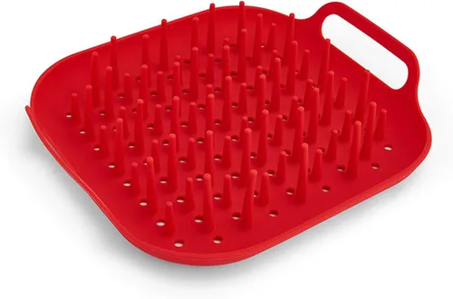 Vista 2 de Instant Pot Accessory - Bandeja de silicona oficial para freidora de aire, tamaño único, rojo, reutilizable, antiadherente, resistente al calor