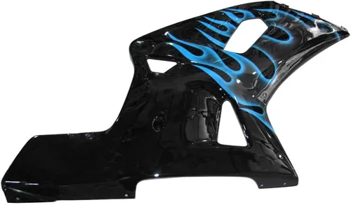 Vista 6 de Kit de carenado de llama azul negro de plástico ABS para Suzuki GSXR600 GSXR750 K1 2000-2003 Carenados GSX-R600 GSX-R750 2001 2002 2003 Inyección